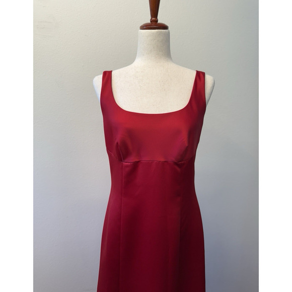 Vtg Ann Taylor Womens Y2K Maxi Dress Size 6 Red Formal Prom Whimsigoth Vamp - Picture 2 of 7